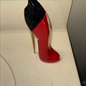 Empty Red and Black Women's Stiletto Heel Perfume Bottle